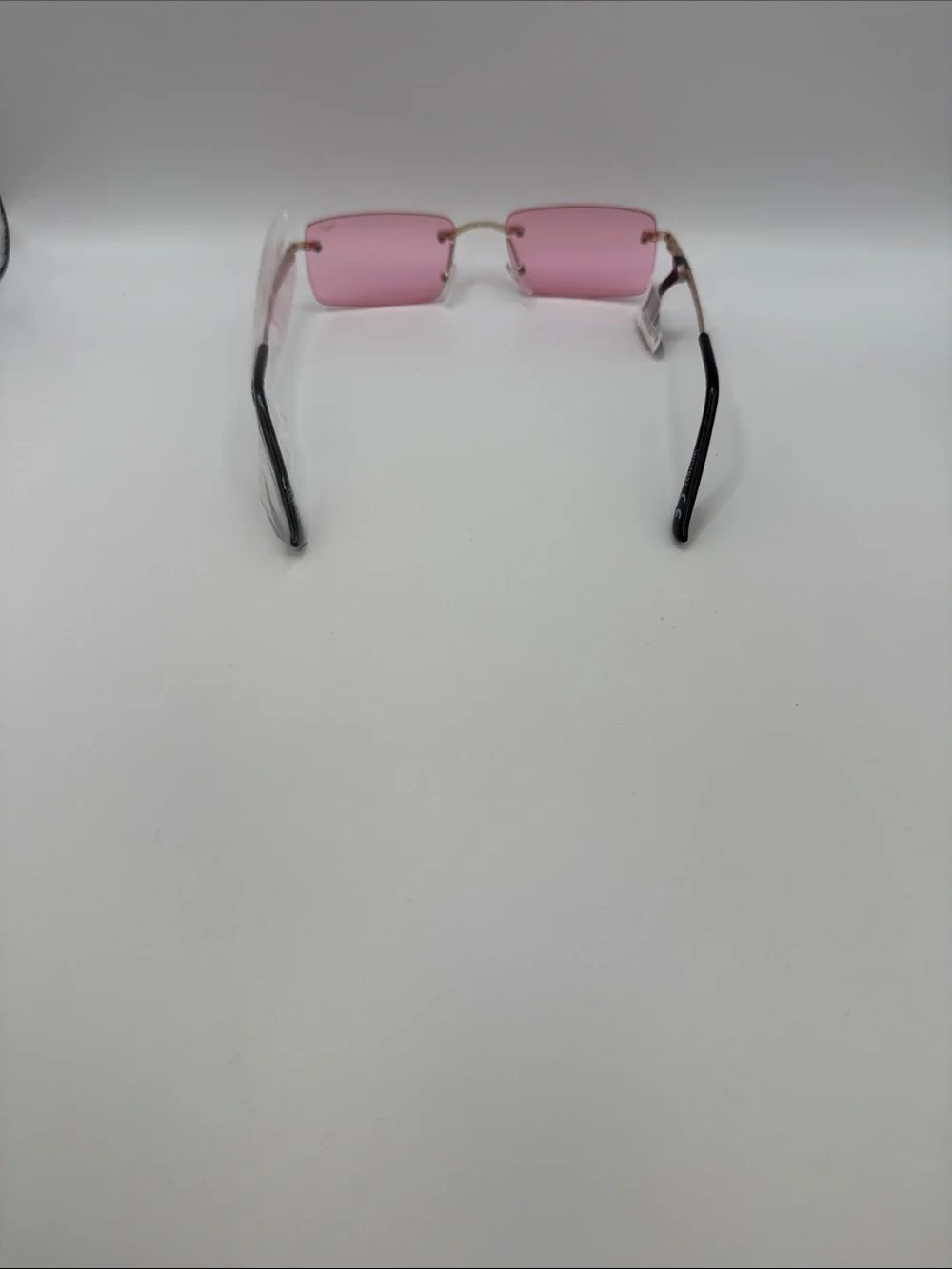 Pink Rimless Rectangle Sunglasses - Women Accessories